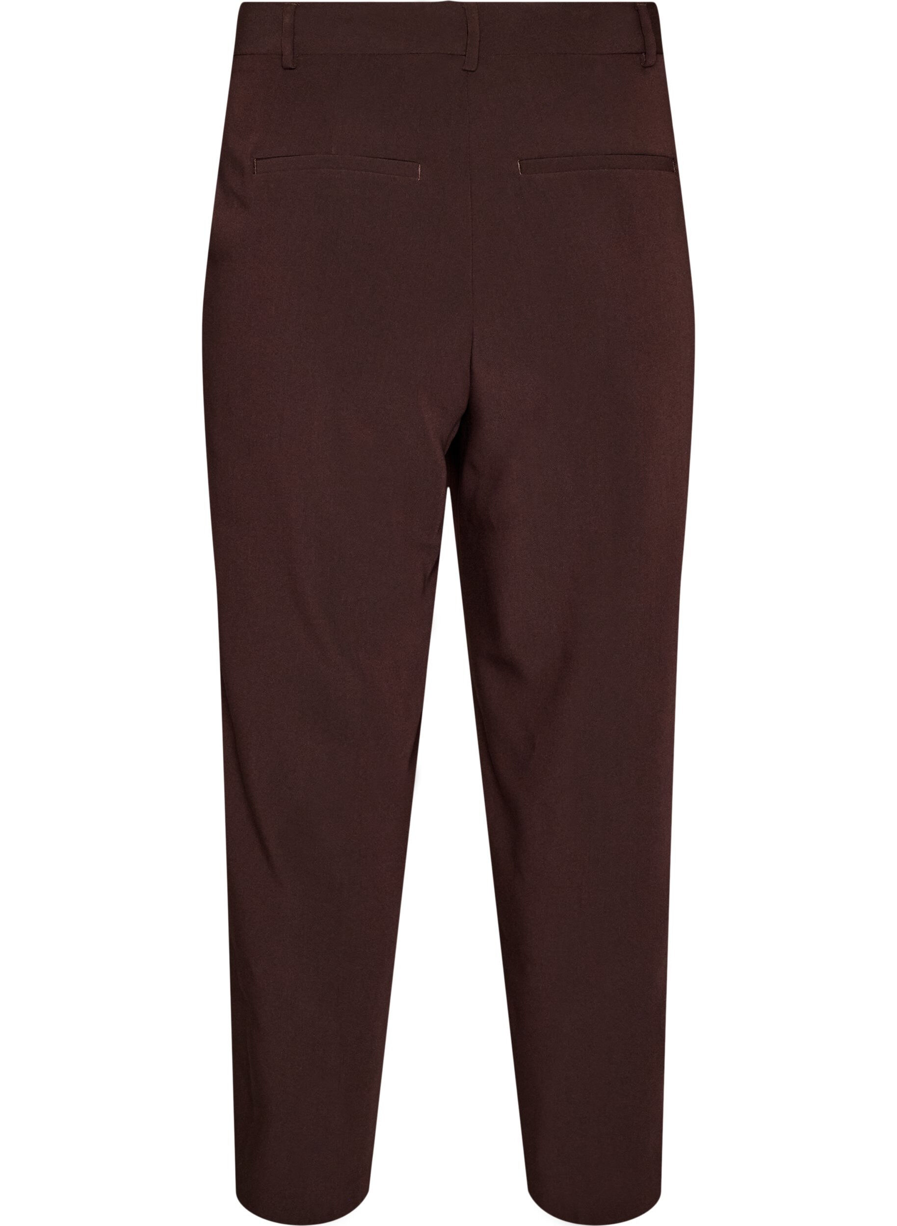 ZizziPantalon tailleur large &agrave; taille haute, Marron, Packshot image number 1
