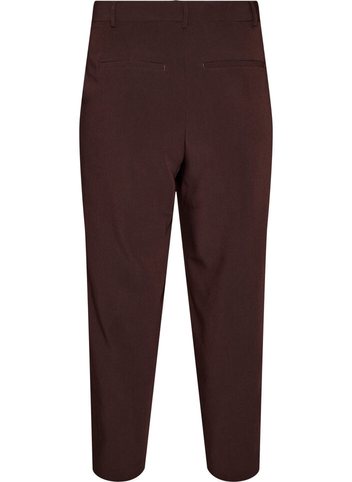 Pantalon tailleur large &agrave; taille haute, Marron, Packshot image number 1