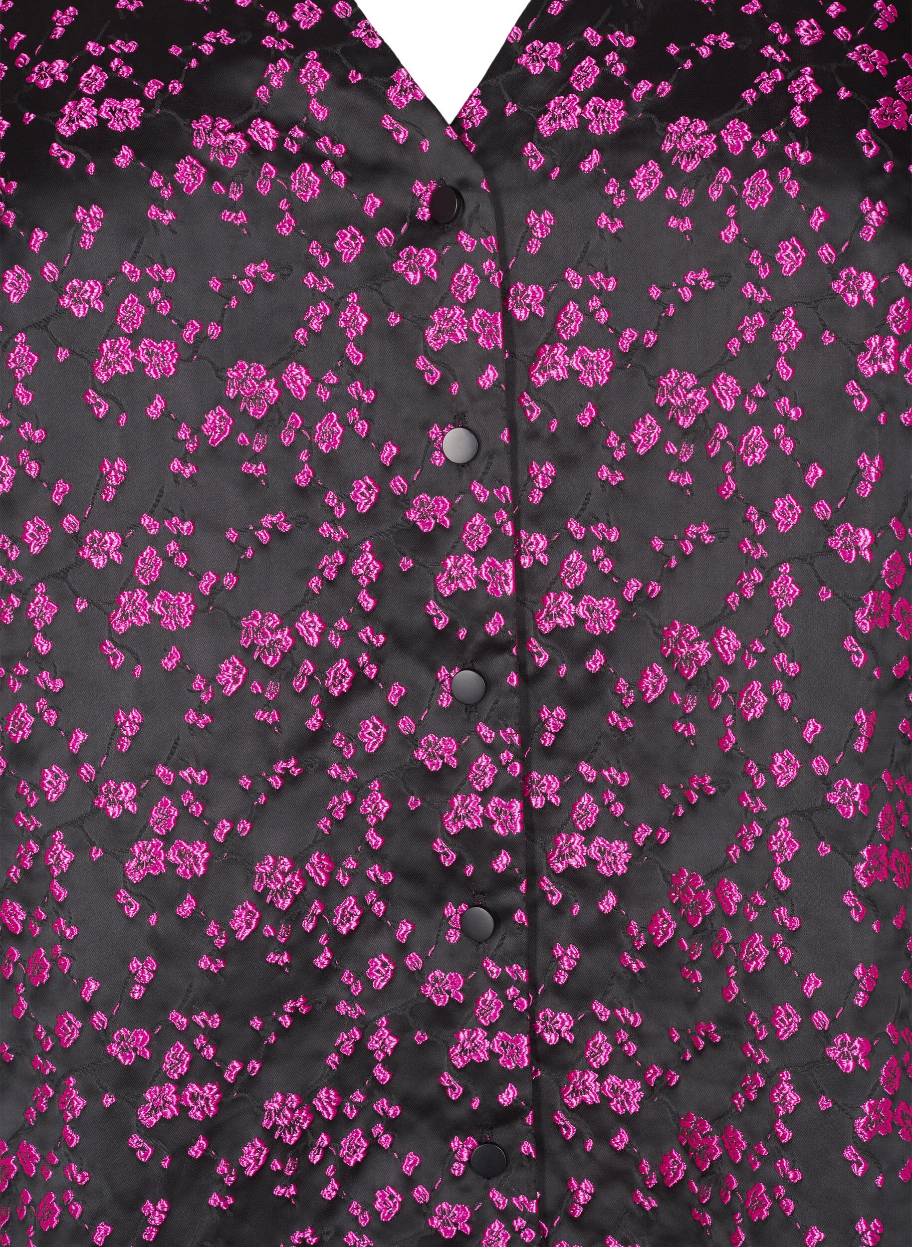 Zizzi Chemisier brod&eacute; &agrave; manches courtes, Noir, Packshot image number 2