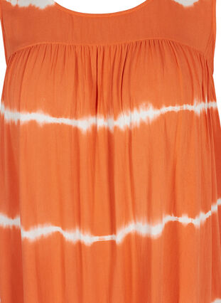 Robe midi imprimée en viscose, Orange Batik, Packshot image number 2