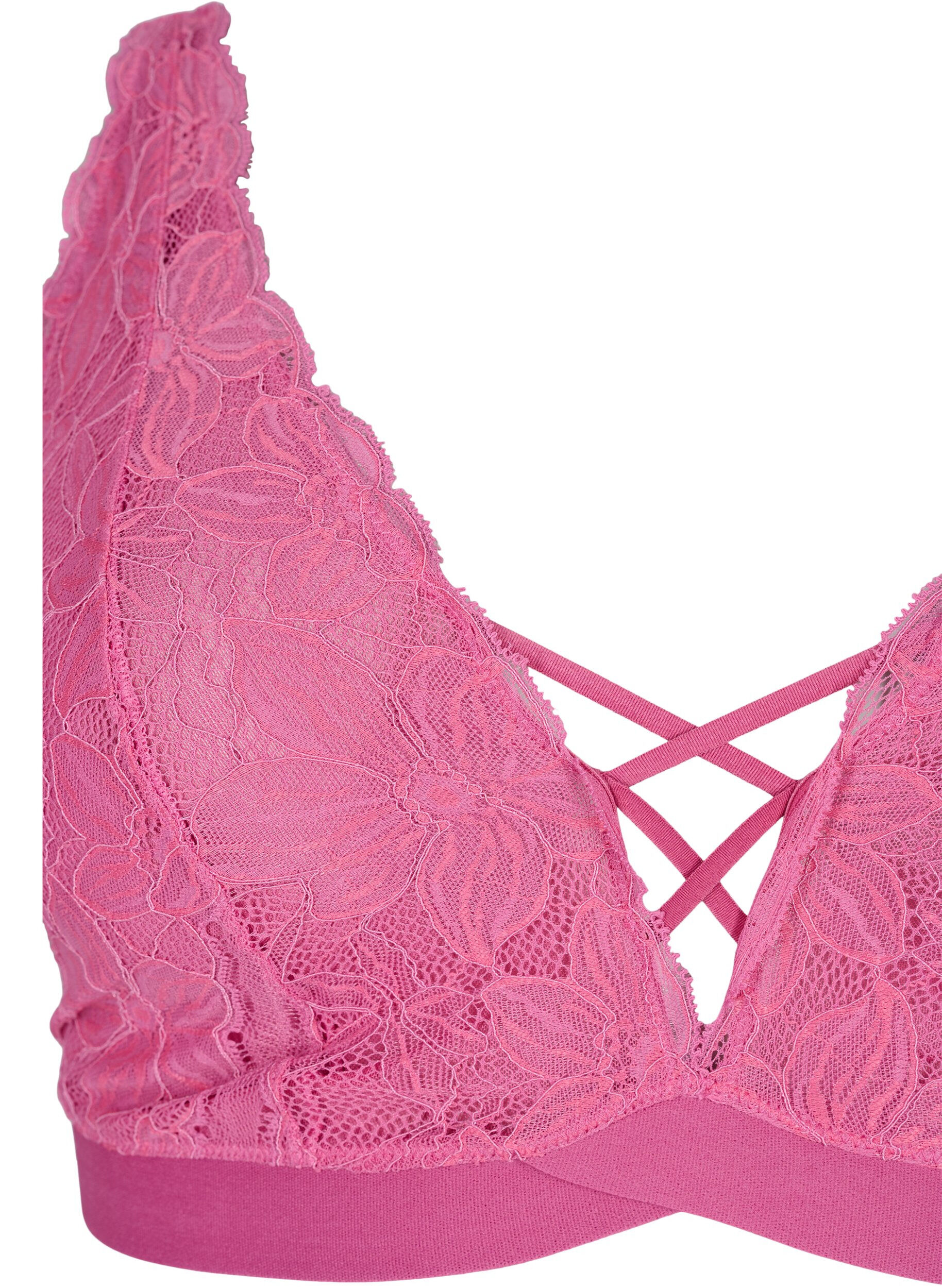 Zizzi Support the breasts - Soutien-gorge en dentelle avec d&eacute;tails , Rose, Packshot image number 2