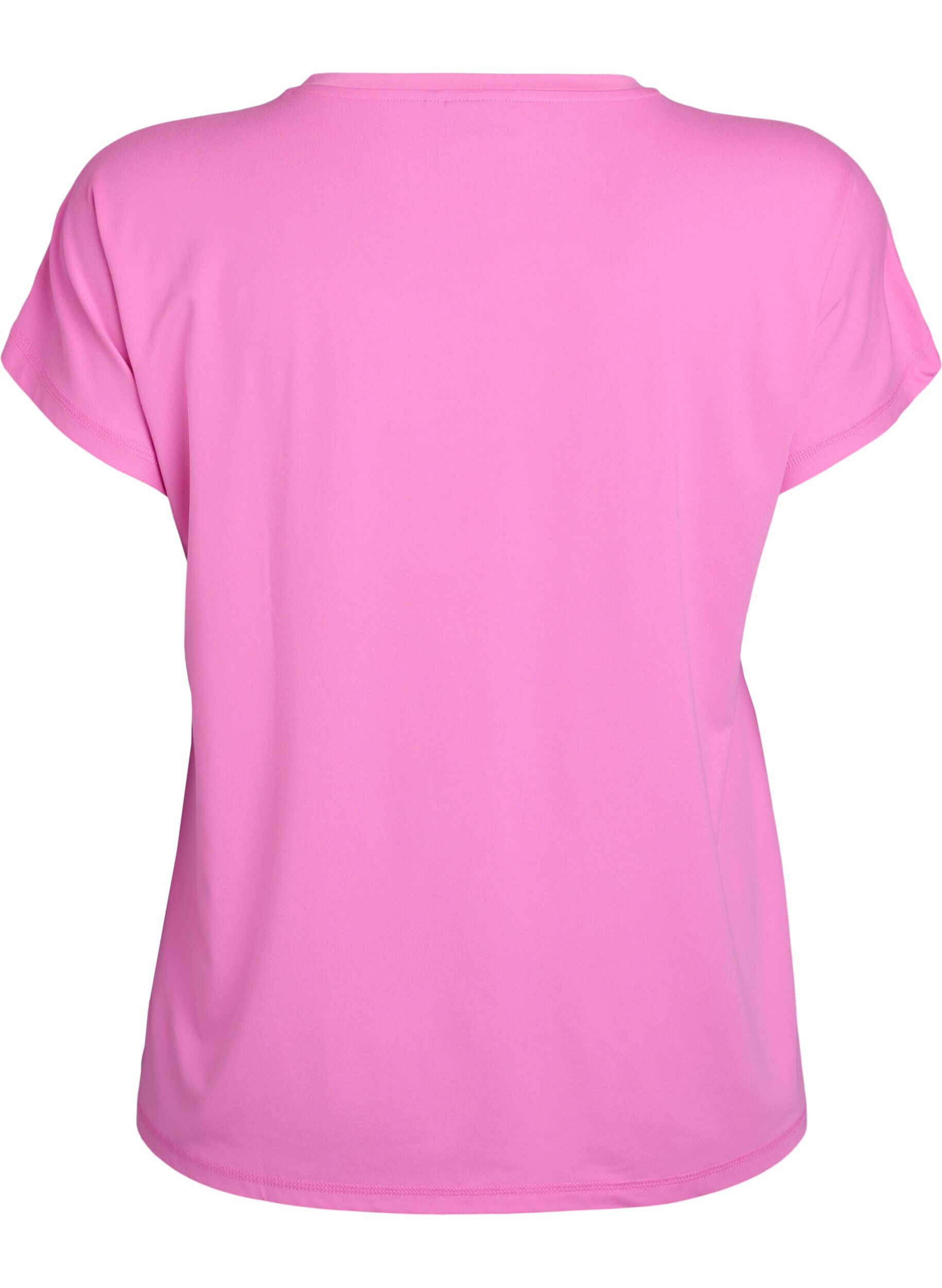 Zizzi T-shirt de sport uni, Rose, Packshot image number 1