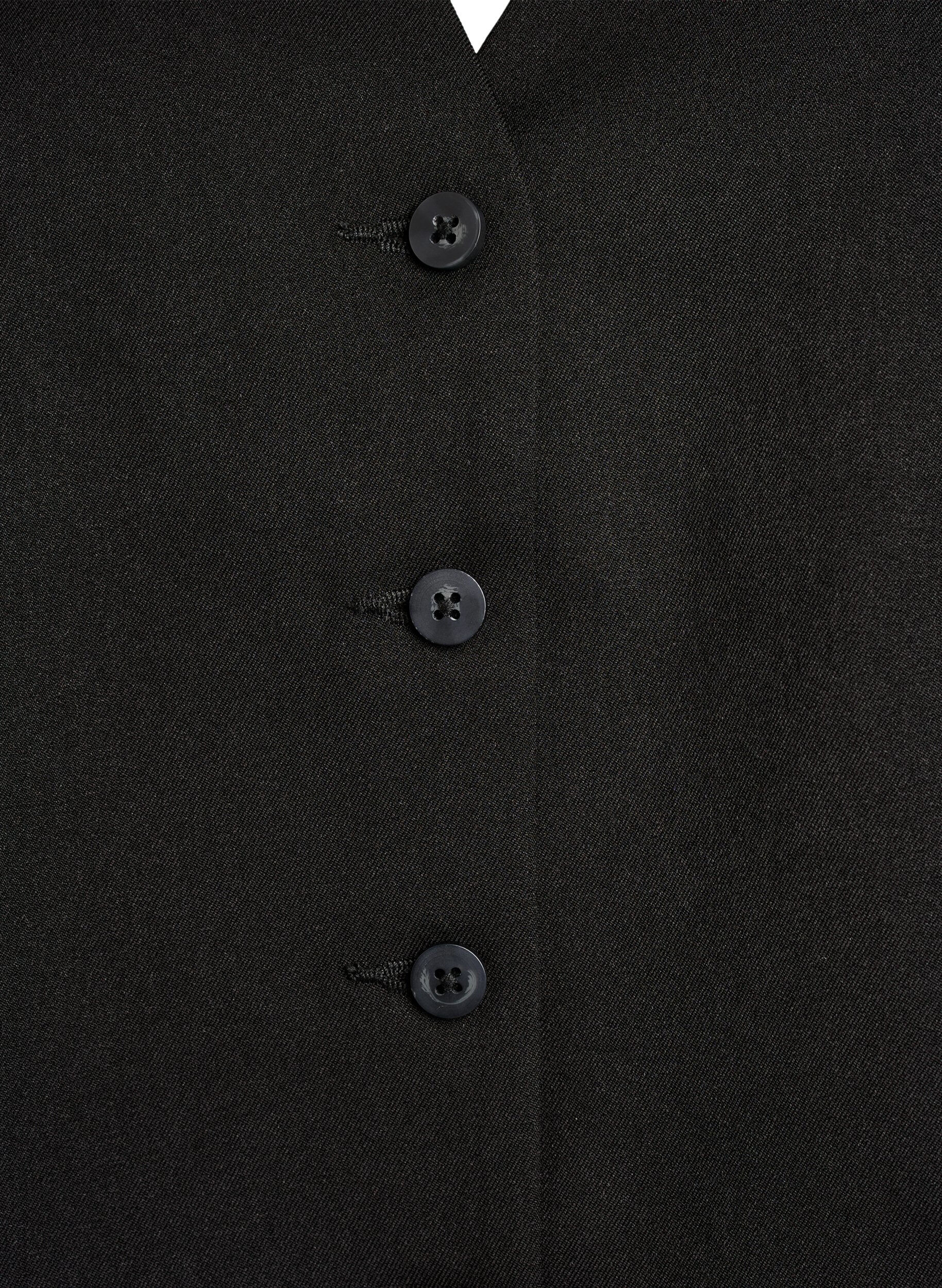 Zizzi Gilet avec fermeture &agrave; boutons, Noir, Packshot image number 2