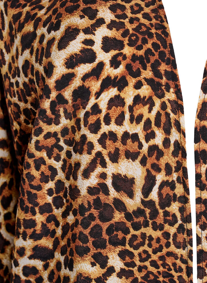 Kimono en viscose avec manches 3/4, Marron, Packshot image number 2