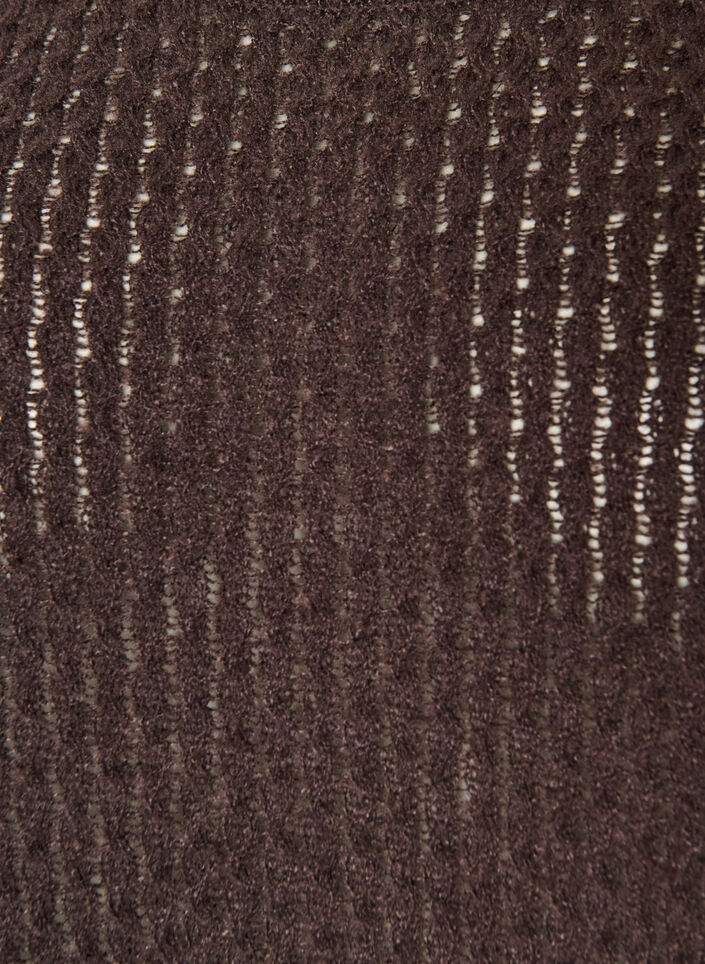 Blouse en maille avec motif ajour&eacute; textur&eacute;, Marron, Packshot image number 2
