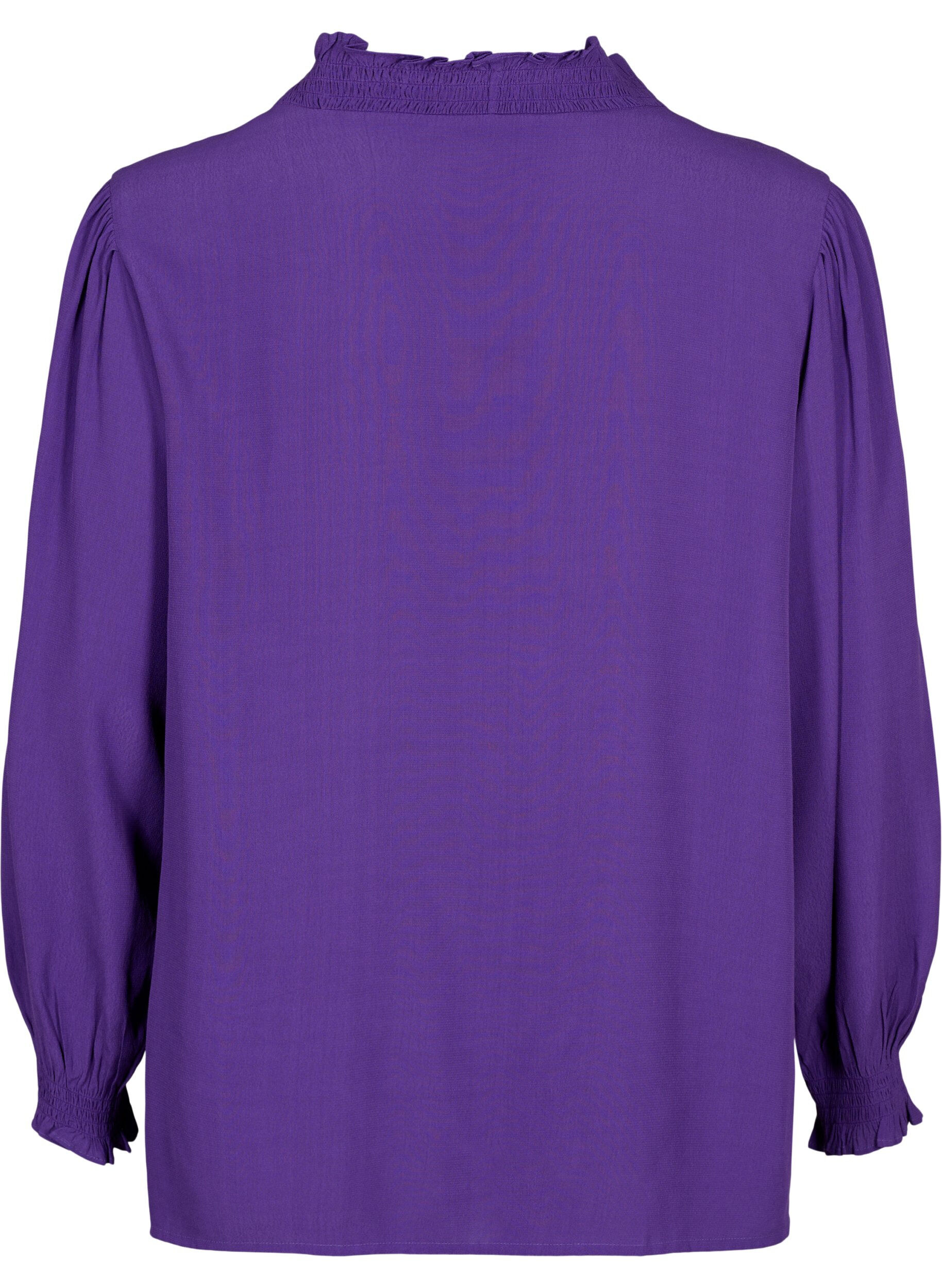 Zizzi Blouse &agrave; manches longues en viscose, Heliotrope, Packshot image number 1