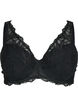 Soutien-gorge en dentelle rembourré avec armature, Black, Packshot image number 0
