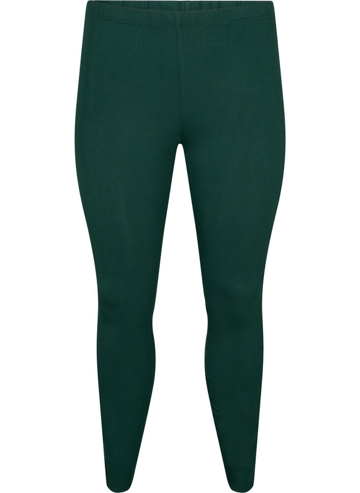 Leggings basiques en viscose, Vert fonc&eacute;, Packshot image number 0