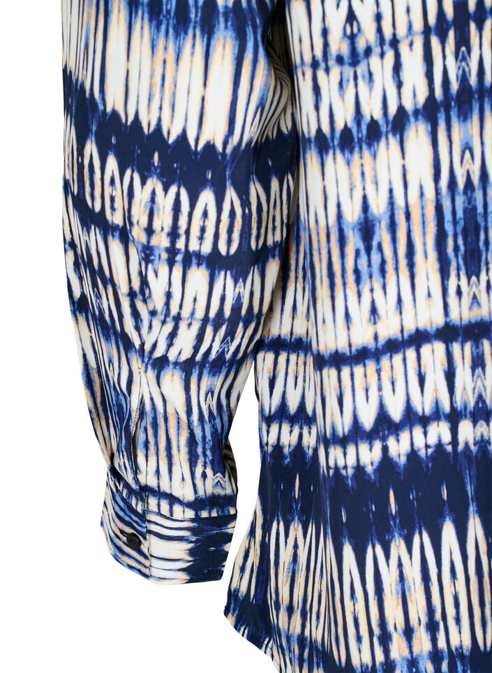 Chemise à motifs, Bleu, Packshot image number 4