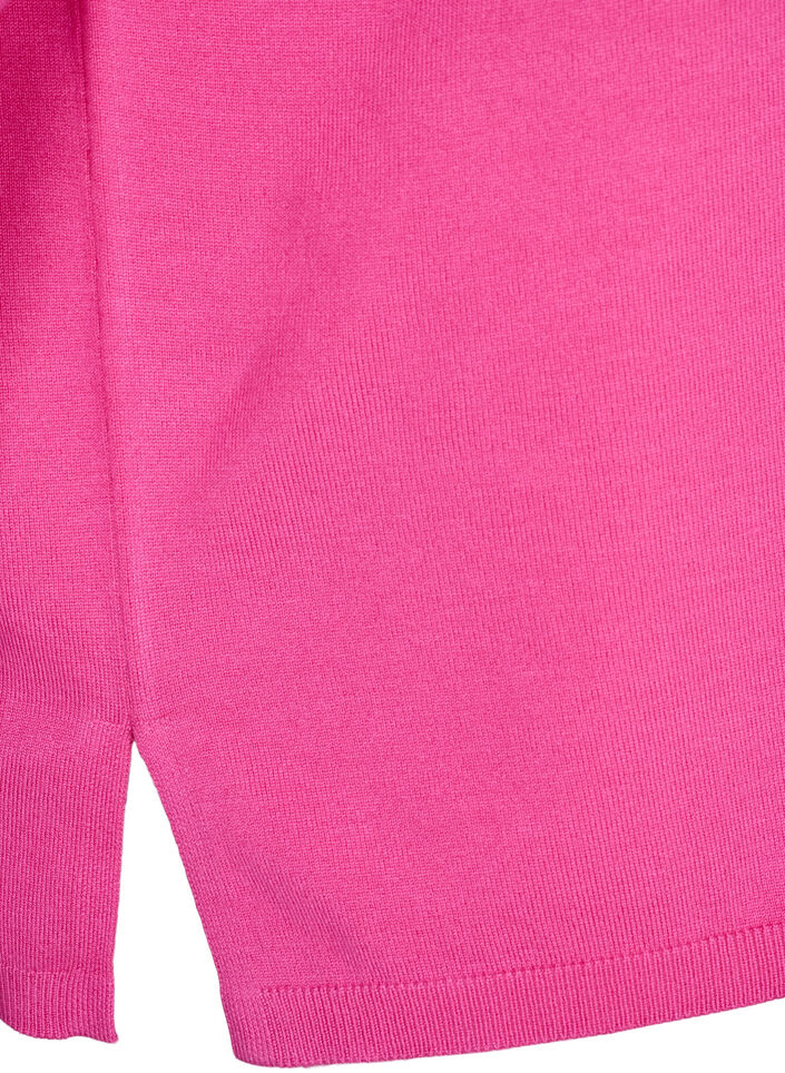 Chemisier tricot en viscose avec manches 3/4, Raspberry Rose, Packshot image number 3