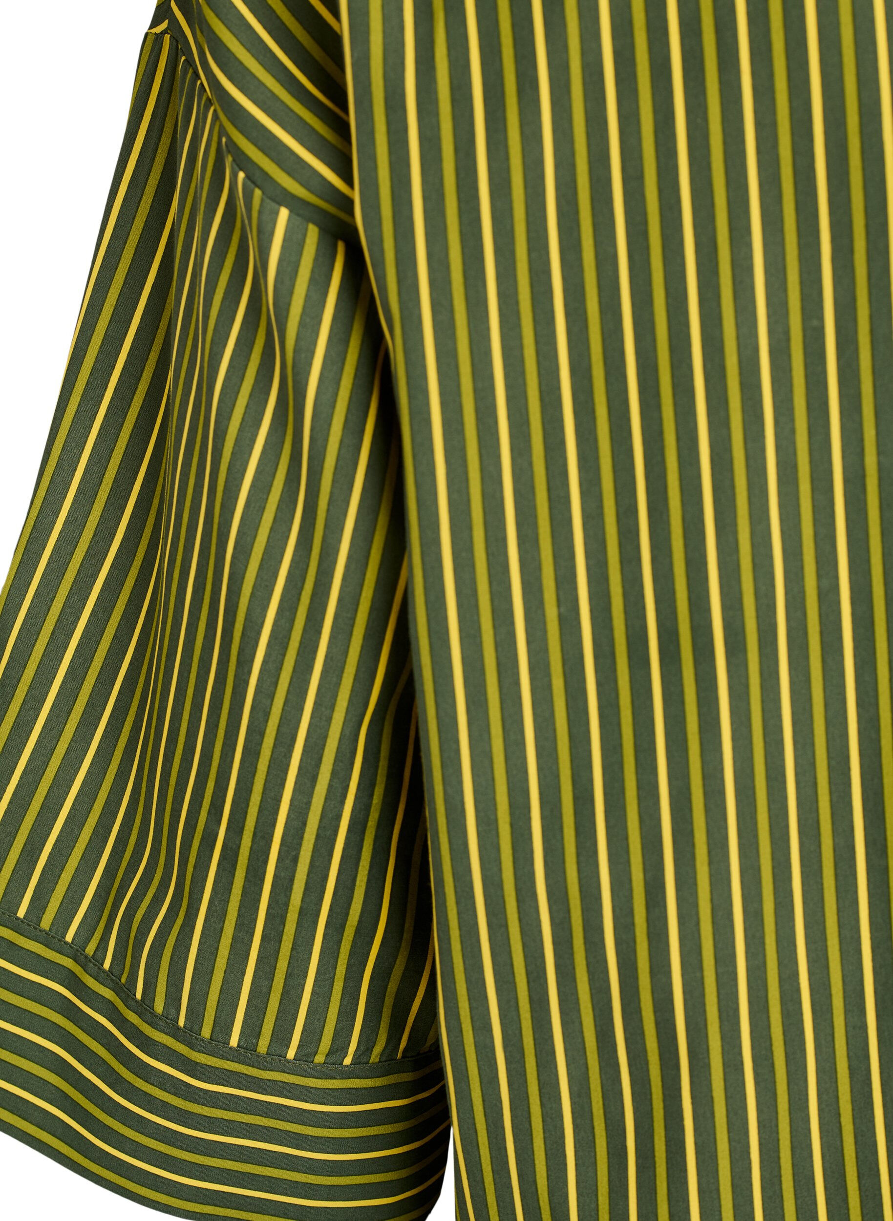 ZizziChemise ample &agrave; rayures avec manches 3/4, Vert, Packshot image number 3
