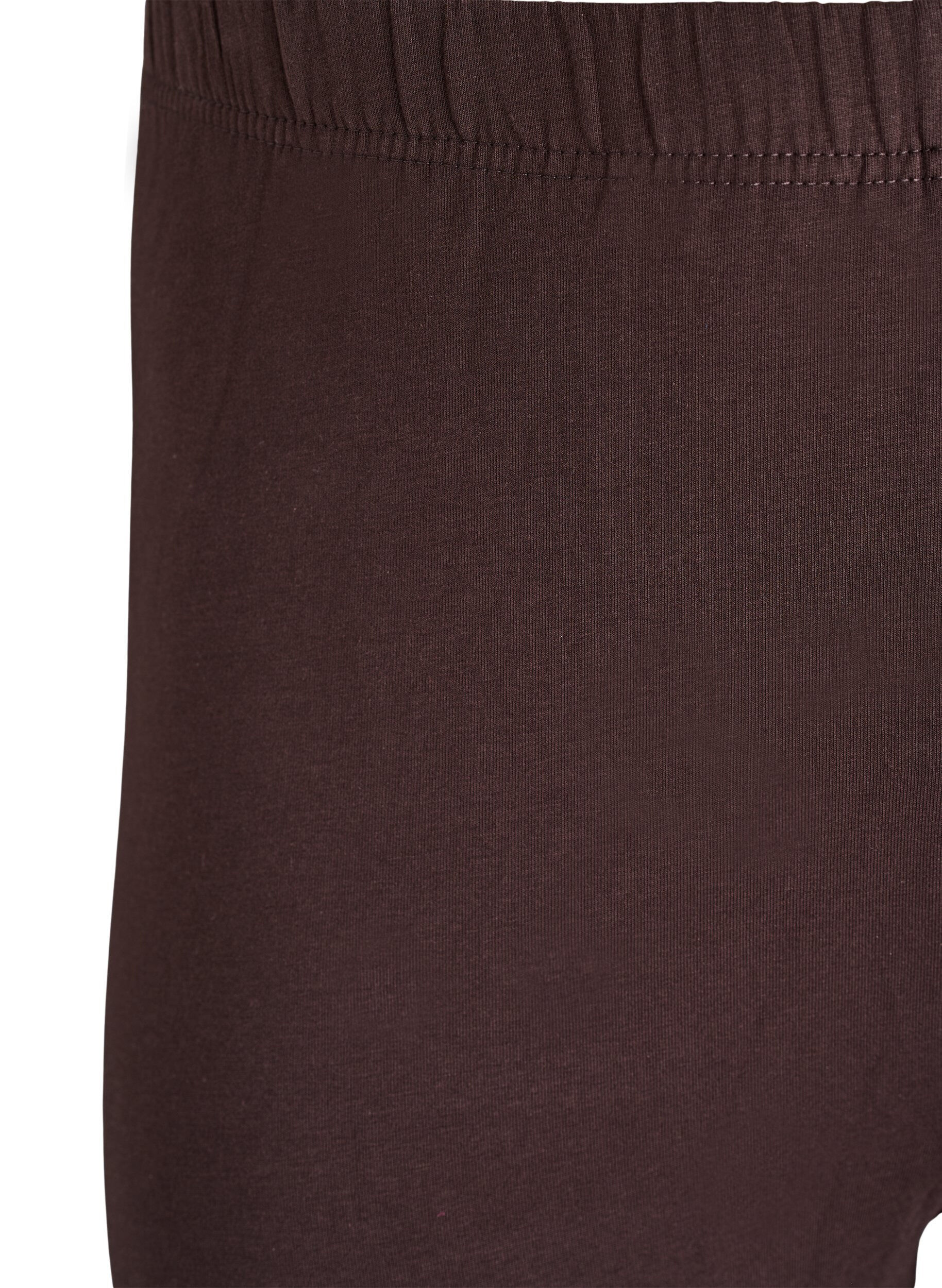 Zizzi Leggings en coton avec doublure, Marron, Packshot image number 2