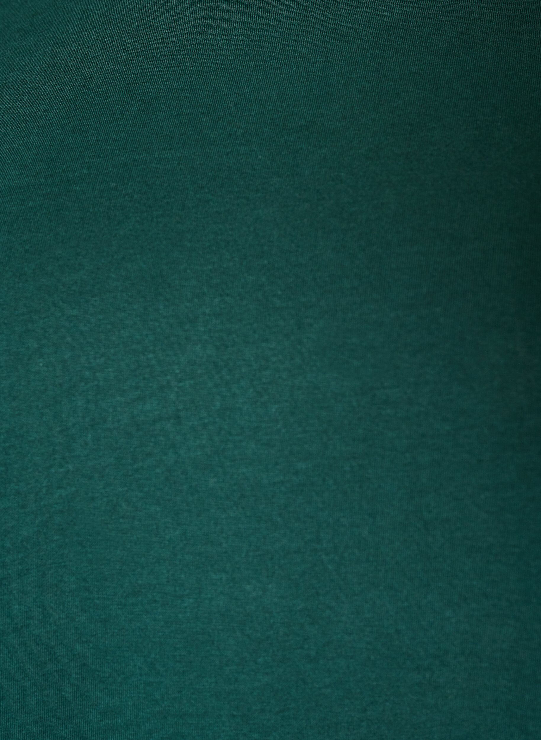 ZizziT-shirt avec ourlet asym&eacute;trique en dentelle, Vert fonc&eacute;, Packshot image number 2