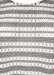 Chemisier en crochet à manches 3/4, Black White, Packshot image number 2