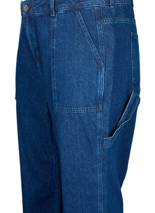 Jeans Cargo Ajusté Droit, Dark blue, Packshot image number 2