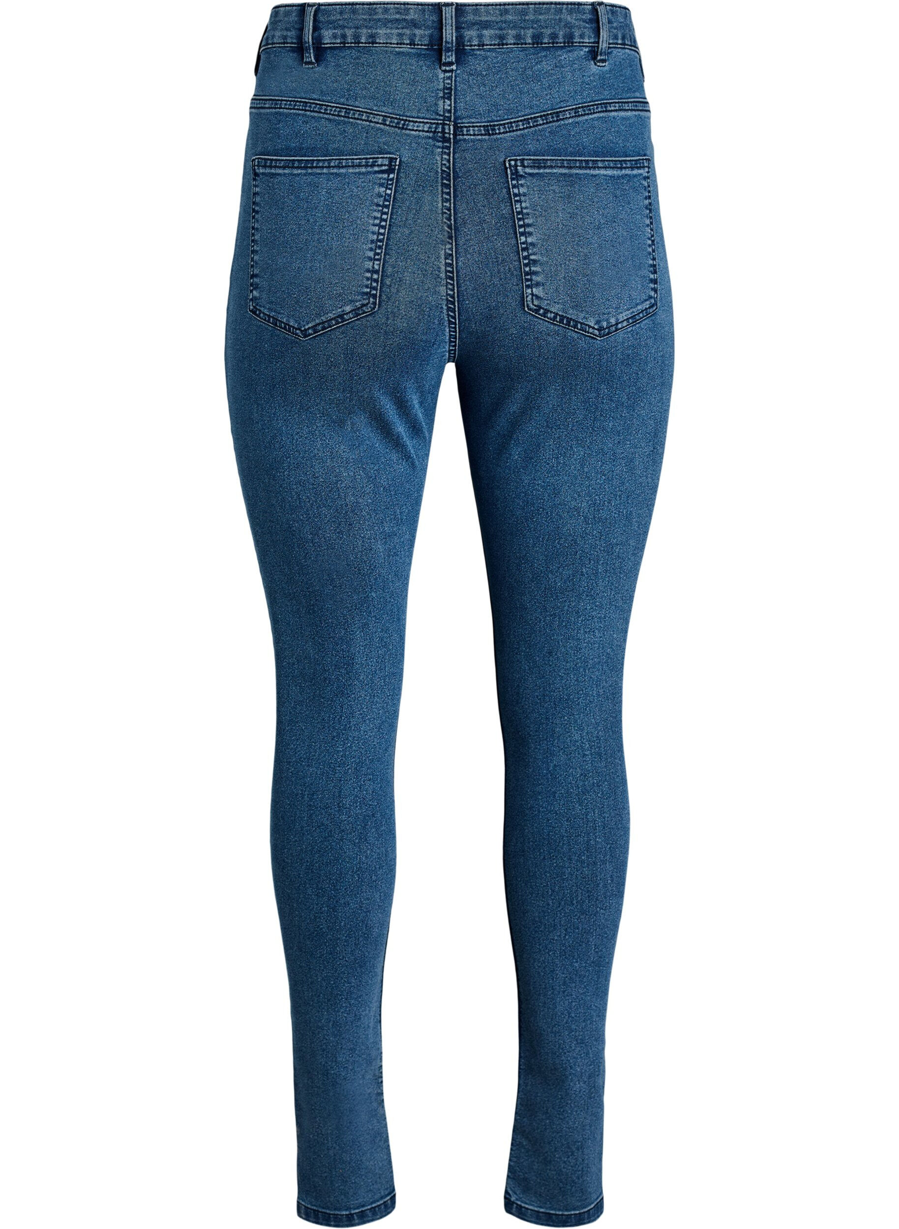 ZizziJean Amy taille haute coupe super slim, Bleu, Packshot image number 1