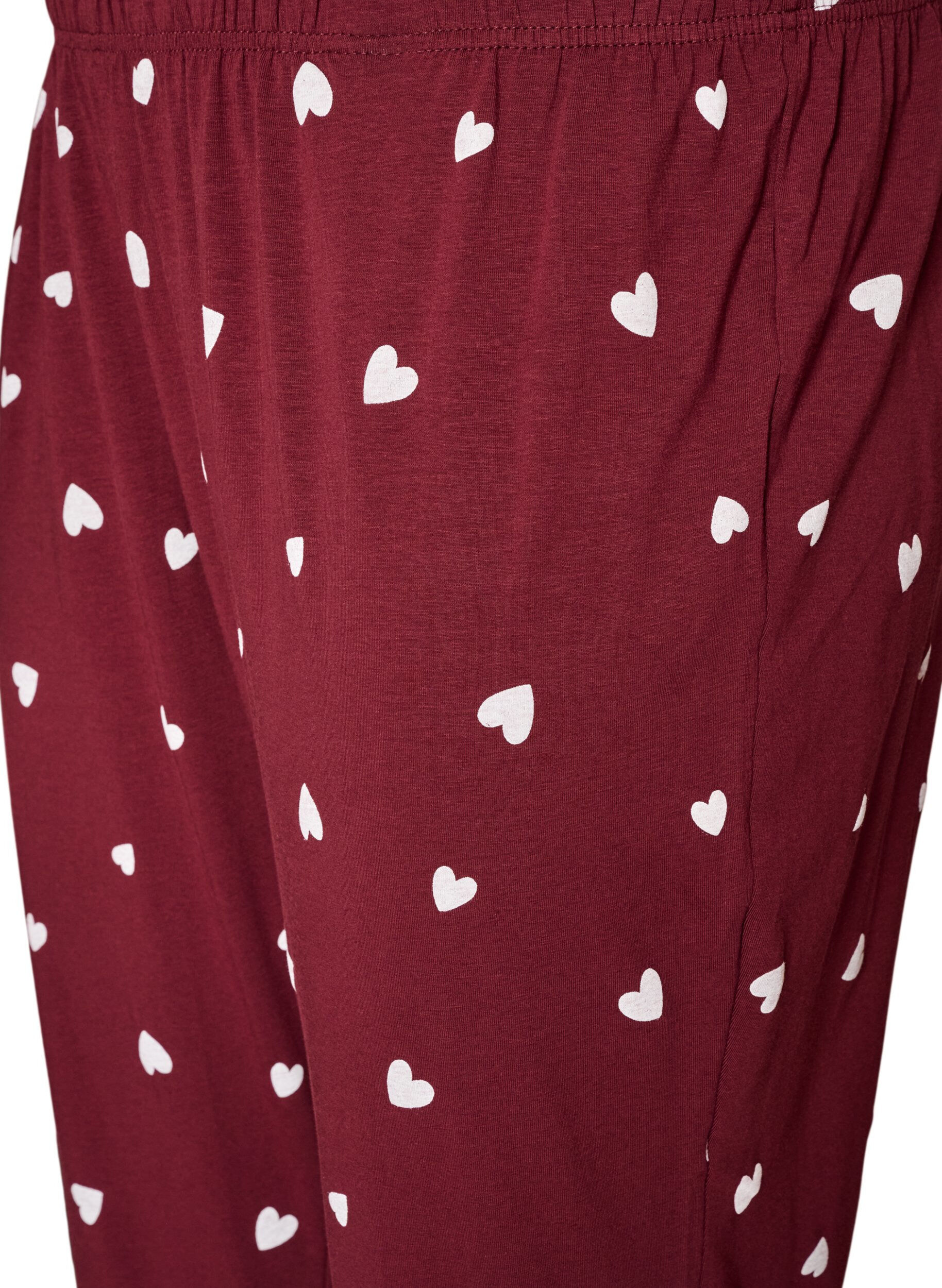 ZizziBas de pyjama imprim&eacute;, Bordeaux, Packshot image number 2