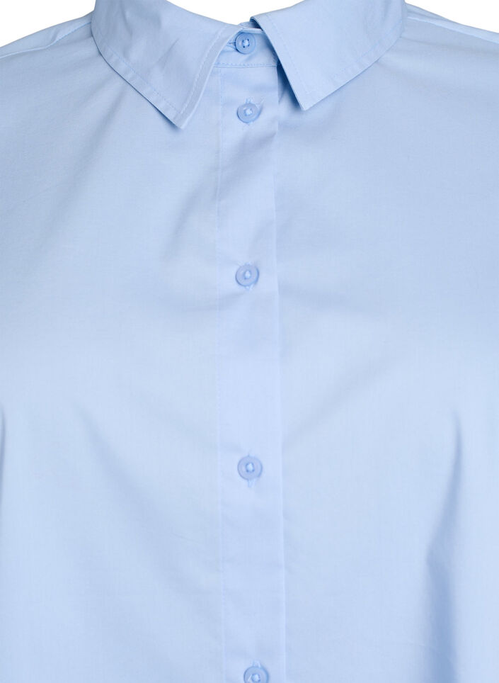 Chemise classique en coton à coupe ample, Bleu Clair, Packshot image number 2