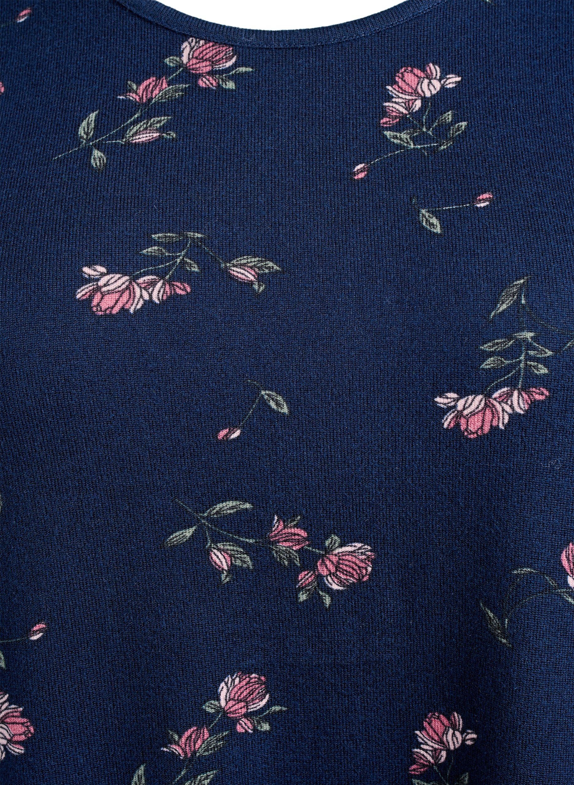 ZizziChemisier floral &agrave; manches longues, Bleu, Packshot image number 2