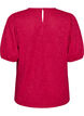 Blouse textur&eacute;e &agrave; manches courtes, Rose, Packshot image number 1