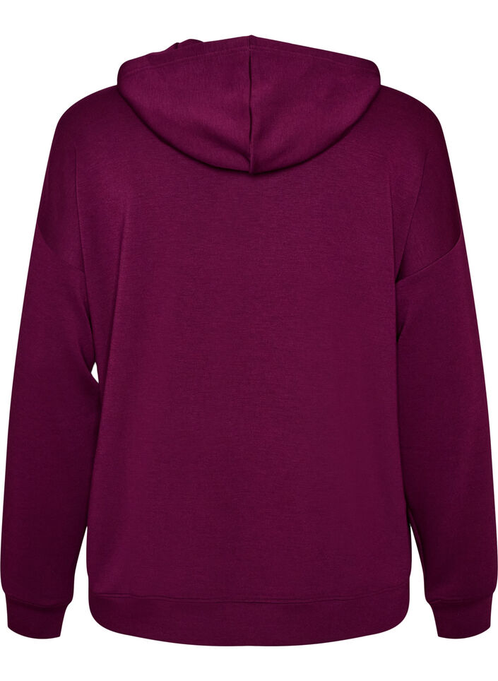 Sweat &agrave; capuche en jersey, Violet, Packshot image number 1