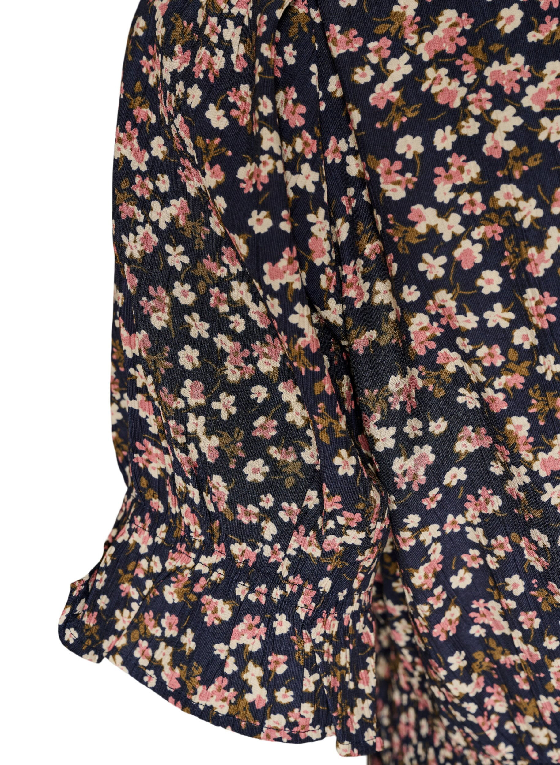 ZizziRobe courte en viscose avec volants, Bleu, Packshot image number 3