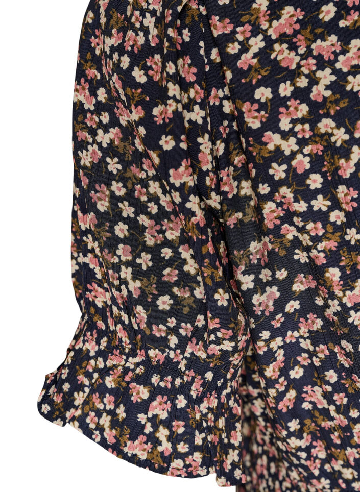 Robe courte en viscose avec volants, Bleu, Packshot image number 3