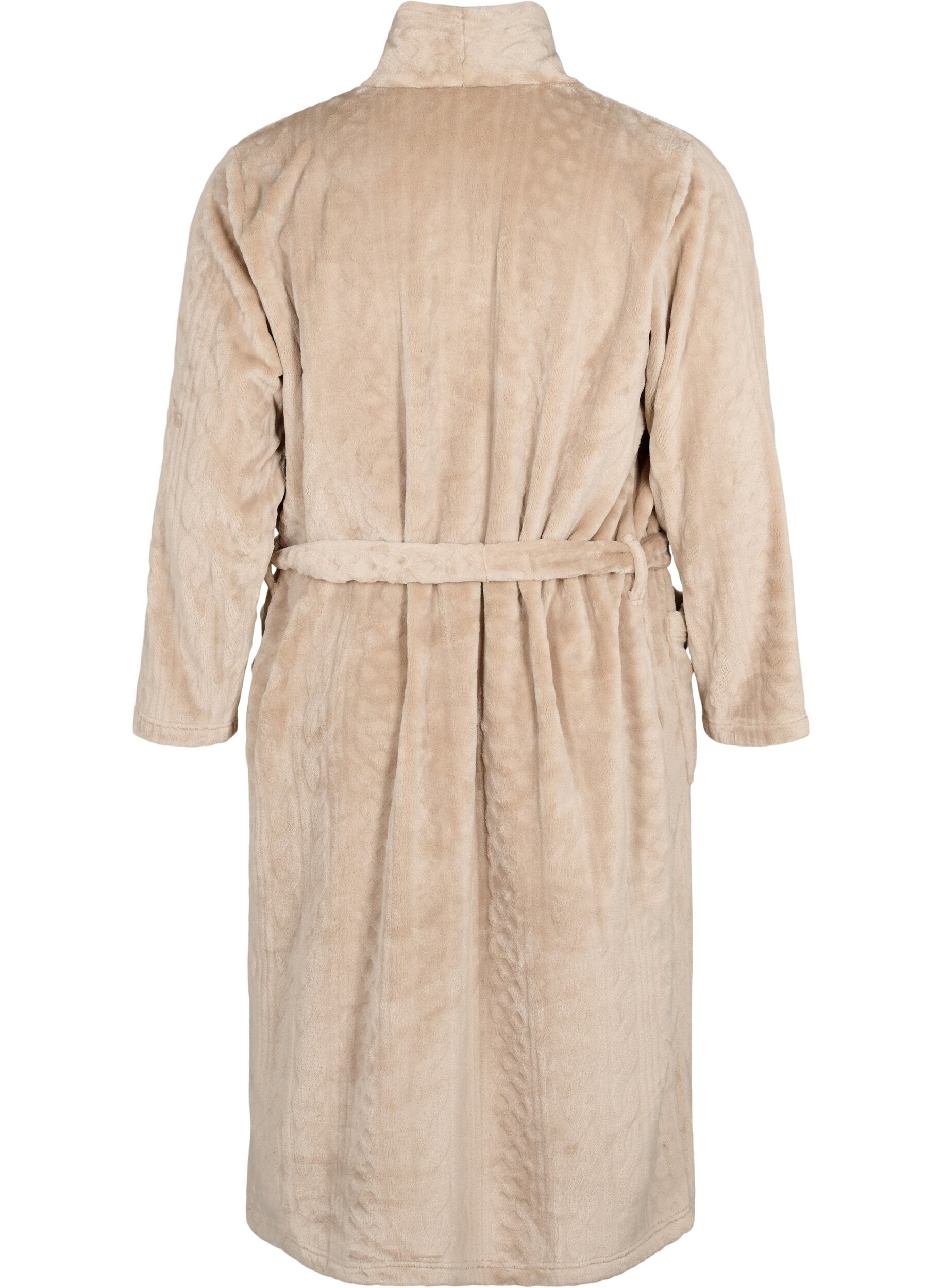 Zizzi Robe de chambre avec poches, Natural, Packshot image number 1