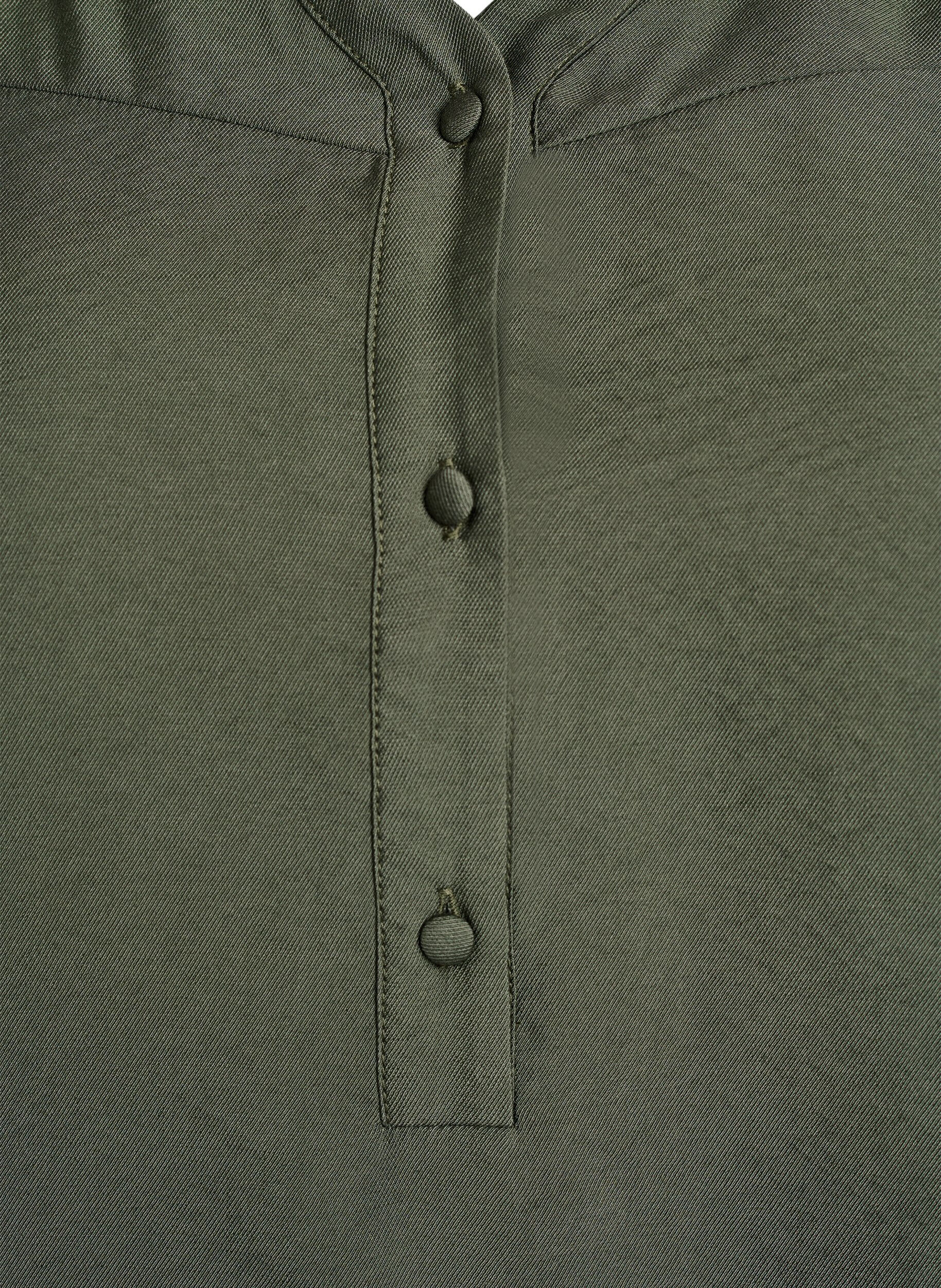 Zizzi Blouse en viscose avec smock et d&eacute;tails fronc&eacute;s, Vert, Packshot image number 2