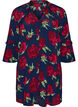 Robe fleurie en viscose avec volants, Bleu, Packshot image number 0
