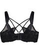 Soutien-gorge couvrant avec cordon et dentelle, Black, Packshot image number 1