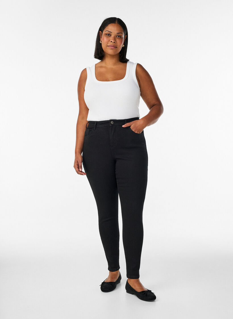 Jeans avec coupe super slim, Noir, Model image number 0