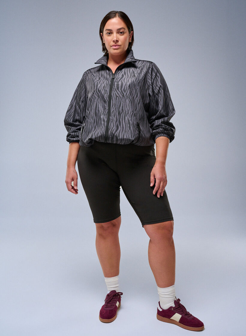 Short d'entra&icirc;nement long et moulant, Noir, Image image number 0