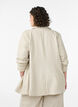 Blazer en lin et viscose avec revers et poches, Beige, Model image number 2