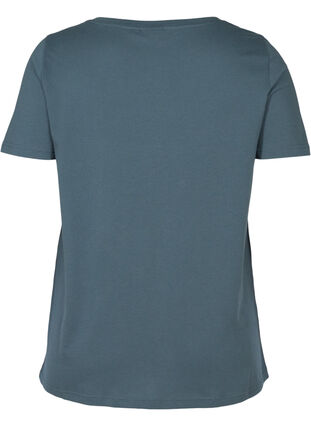 T-shirt coton et imprimé, Dark Grey w. Eagle , Packshot image number 1