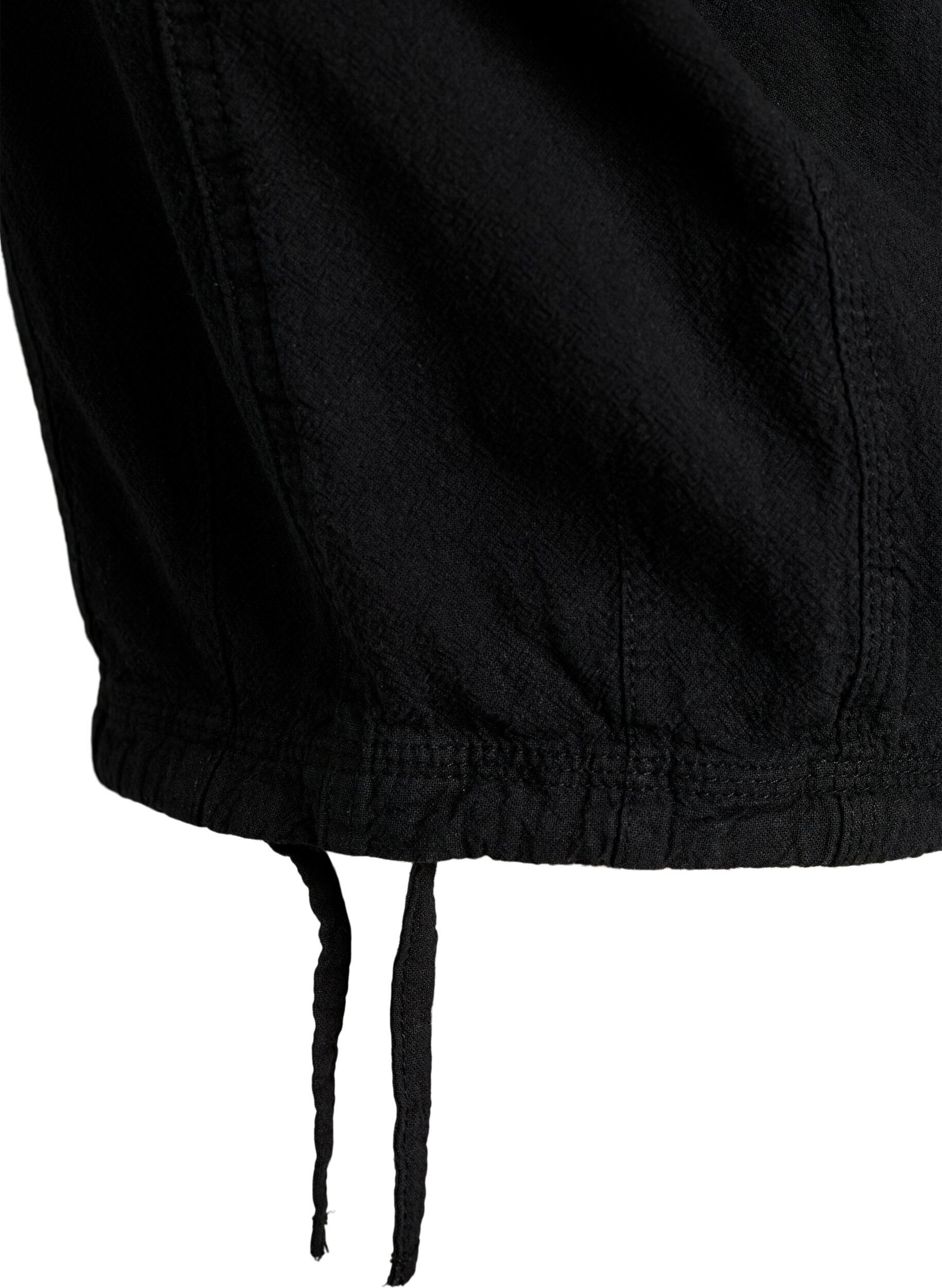 ZizziPantacourt en coton, Noir, Packshot image number 3