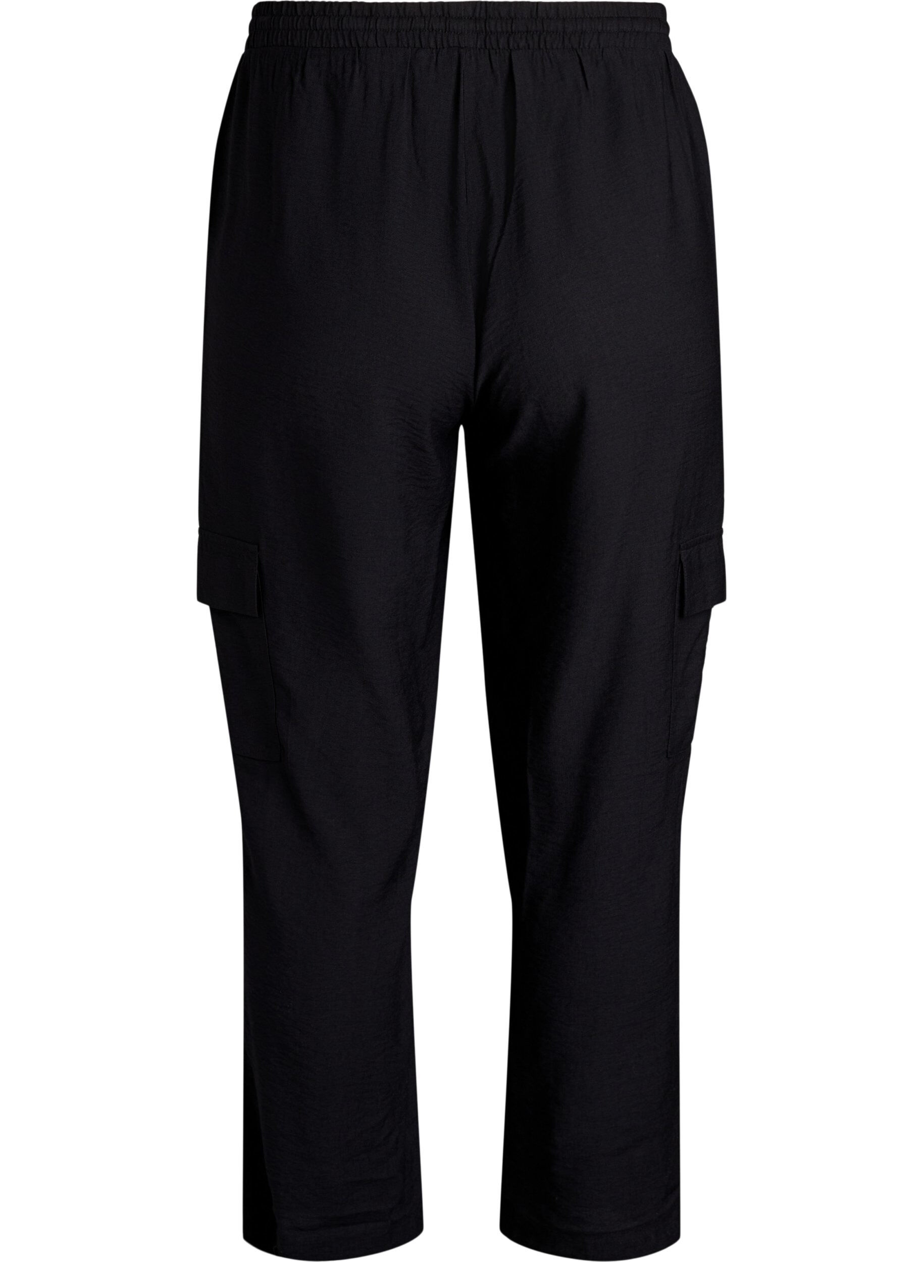 Zizzi Pantalon cargo taille haute, Noir, Packshot image number 1