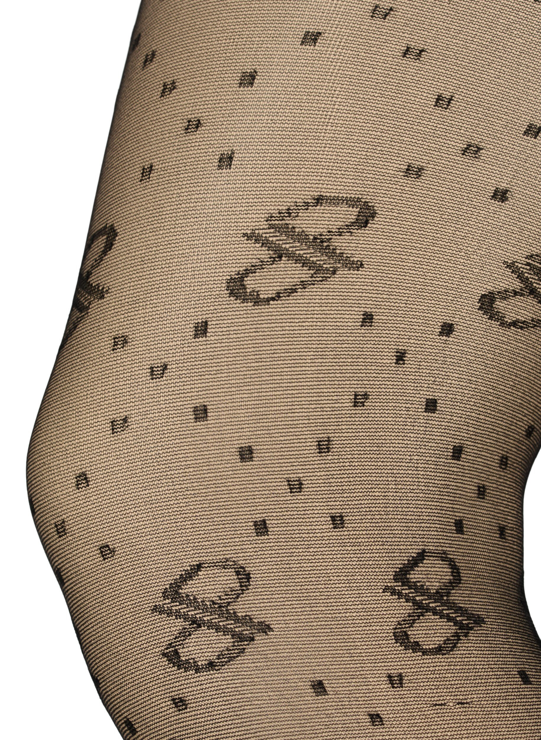 Zizzi Collants &agrave; motifs 25 deniers, Black, Packshot image number 1
