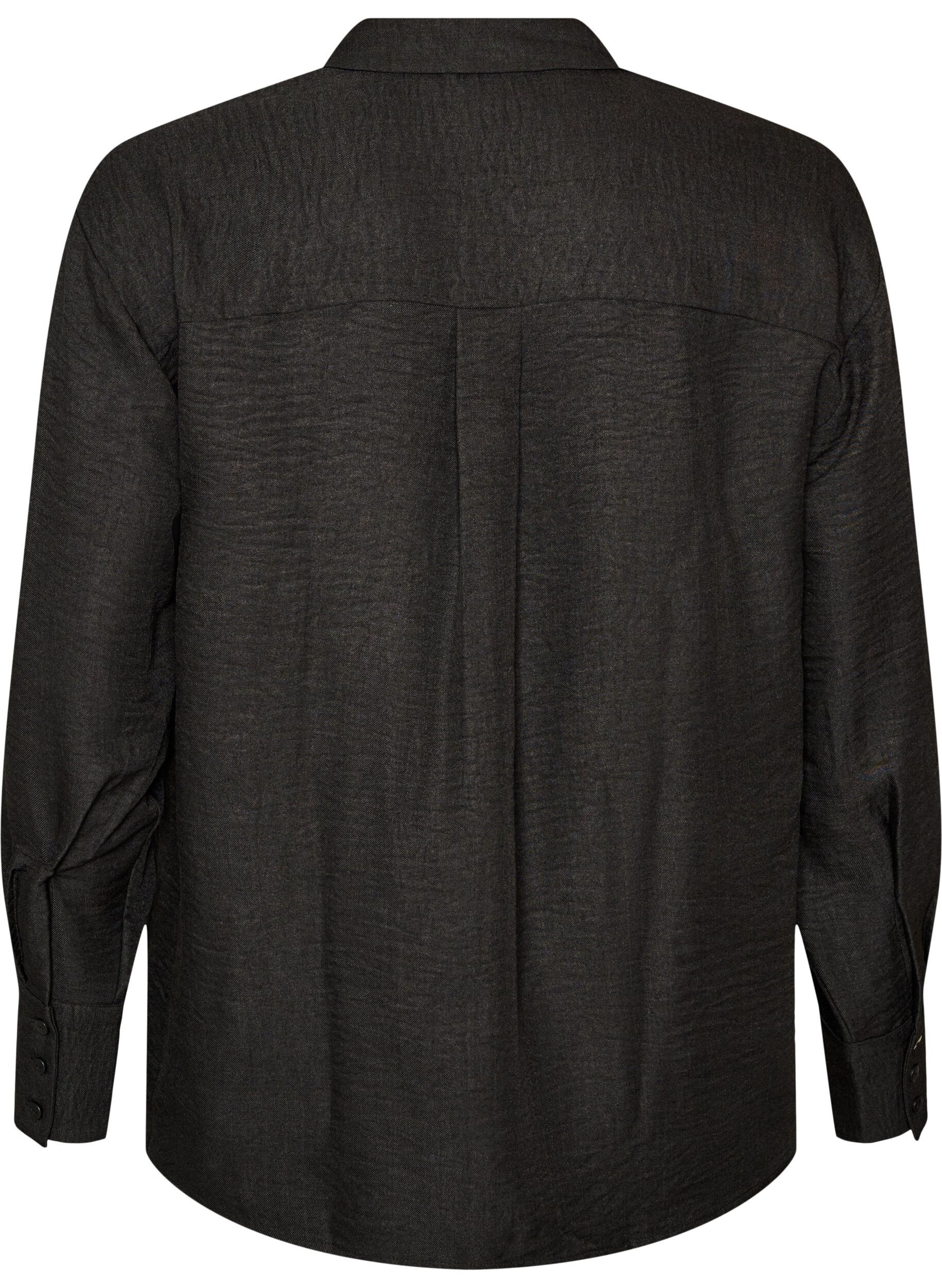 ZizziChemise ample avec col en V, Noir, Packshot image number 1
