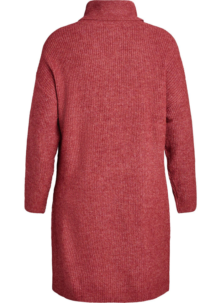 Robe en maille &agrave; col roul&eacute;, Bordeaux, Packshot image number 1