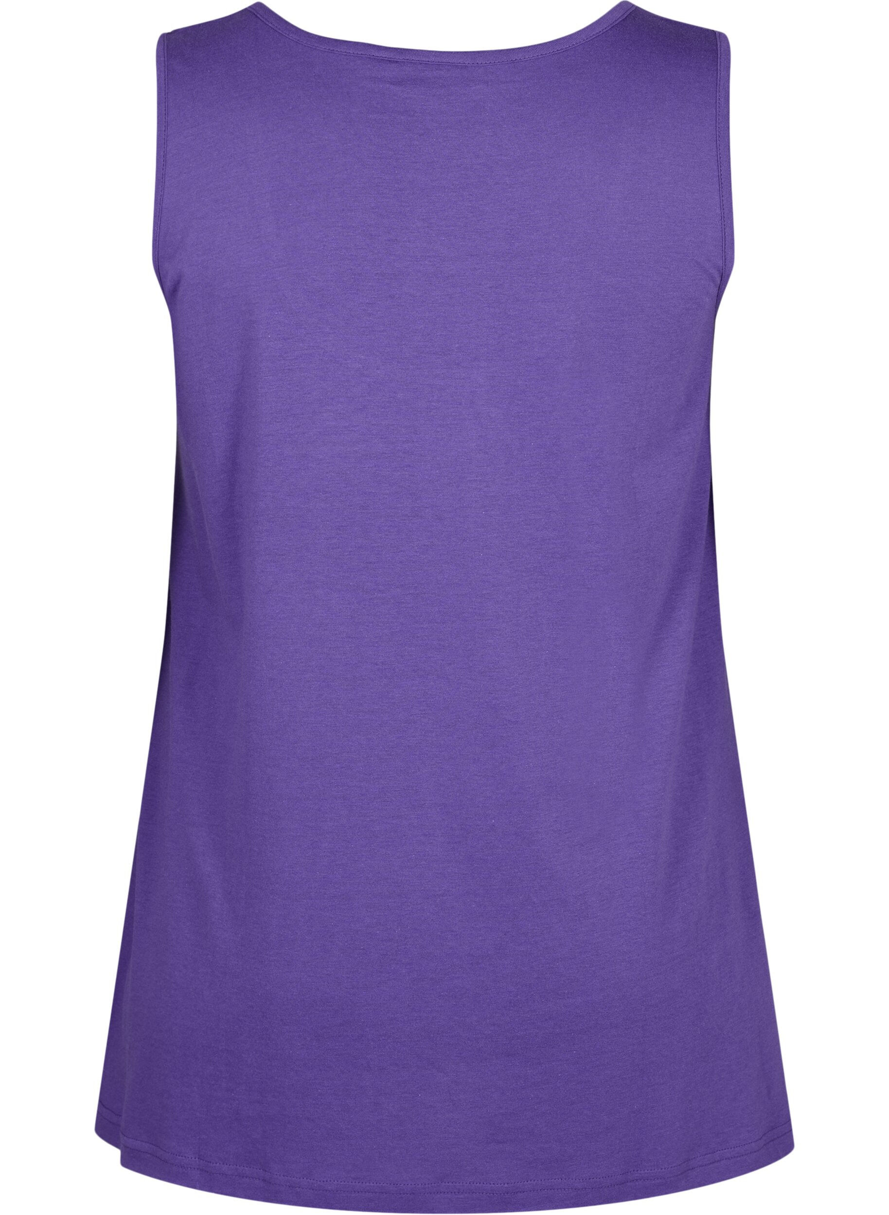 Zizzi Top avec forme en A et col rond, Ultra Violet, Packshot image number 1