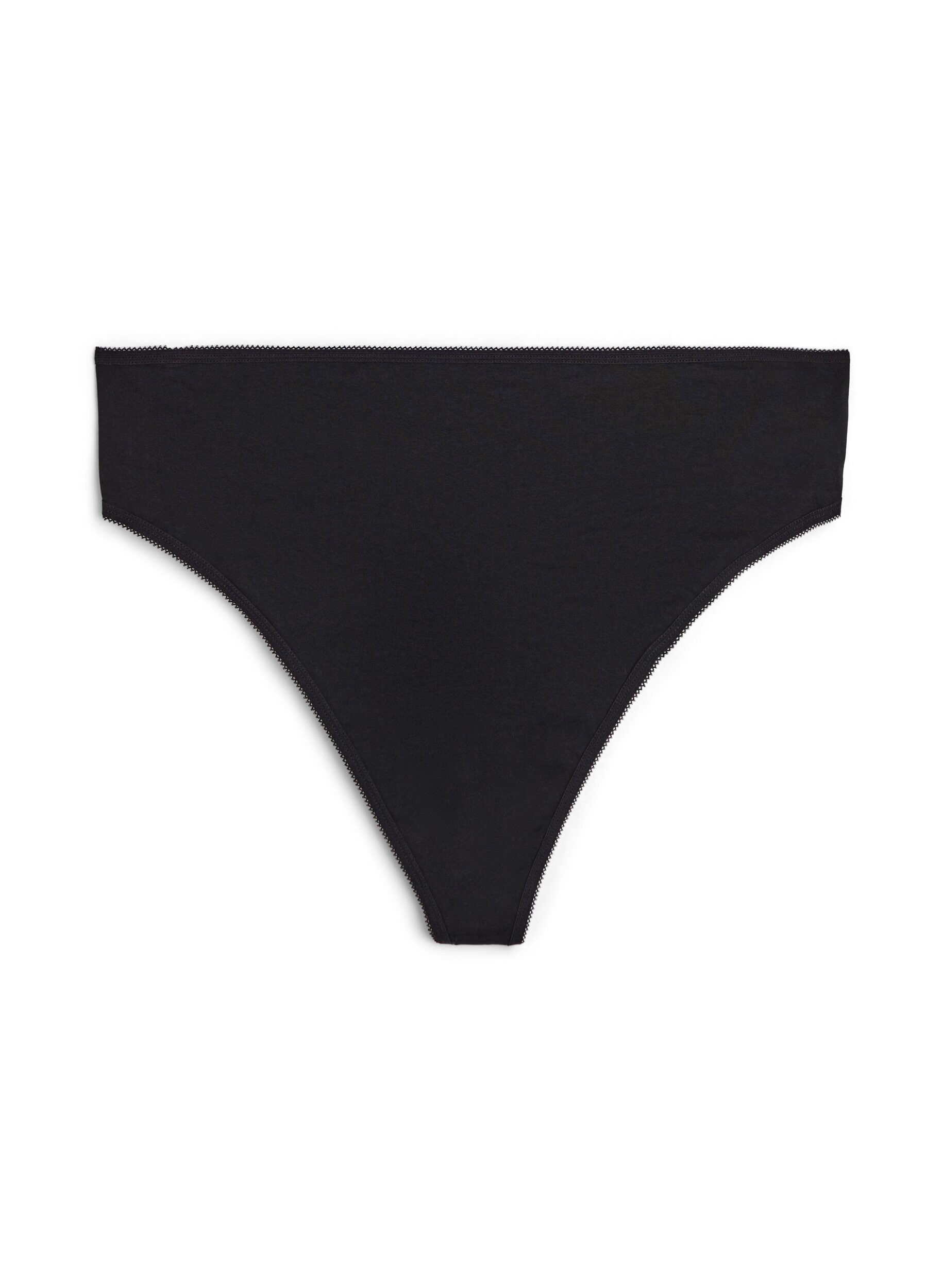 Zizzi7-pack string en coton, Noir, Packshot image number 2
