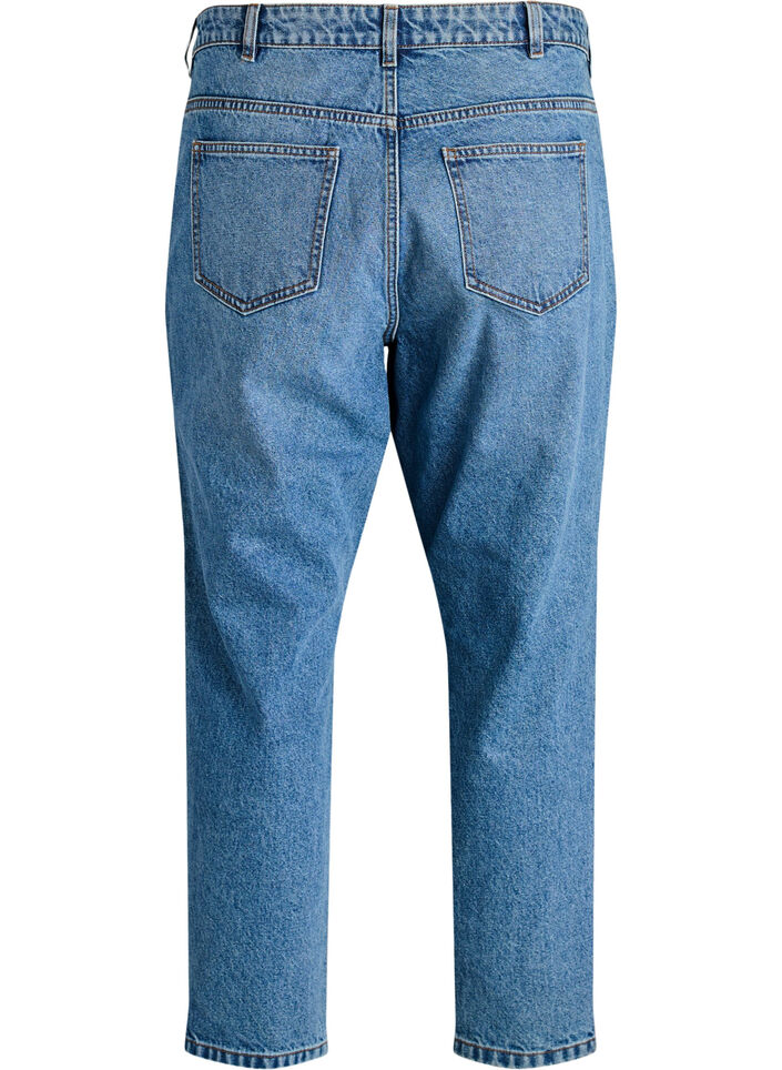 Jean Mille coupe Mom taille haute, Bleu, Packshot image number 1