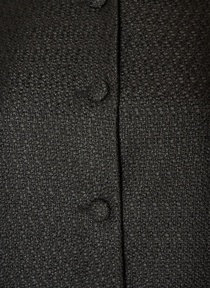 Veste boucl&eacute;e avec volants, Noir, Packshot image number 2