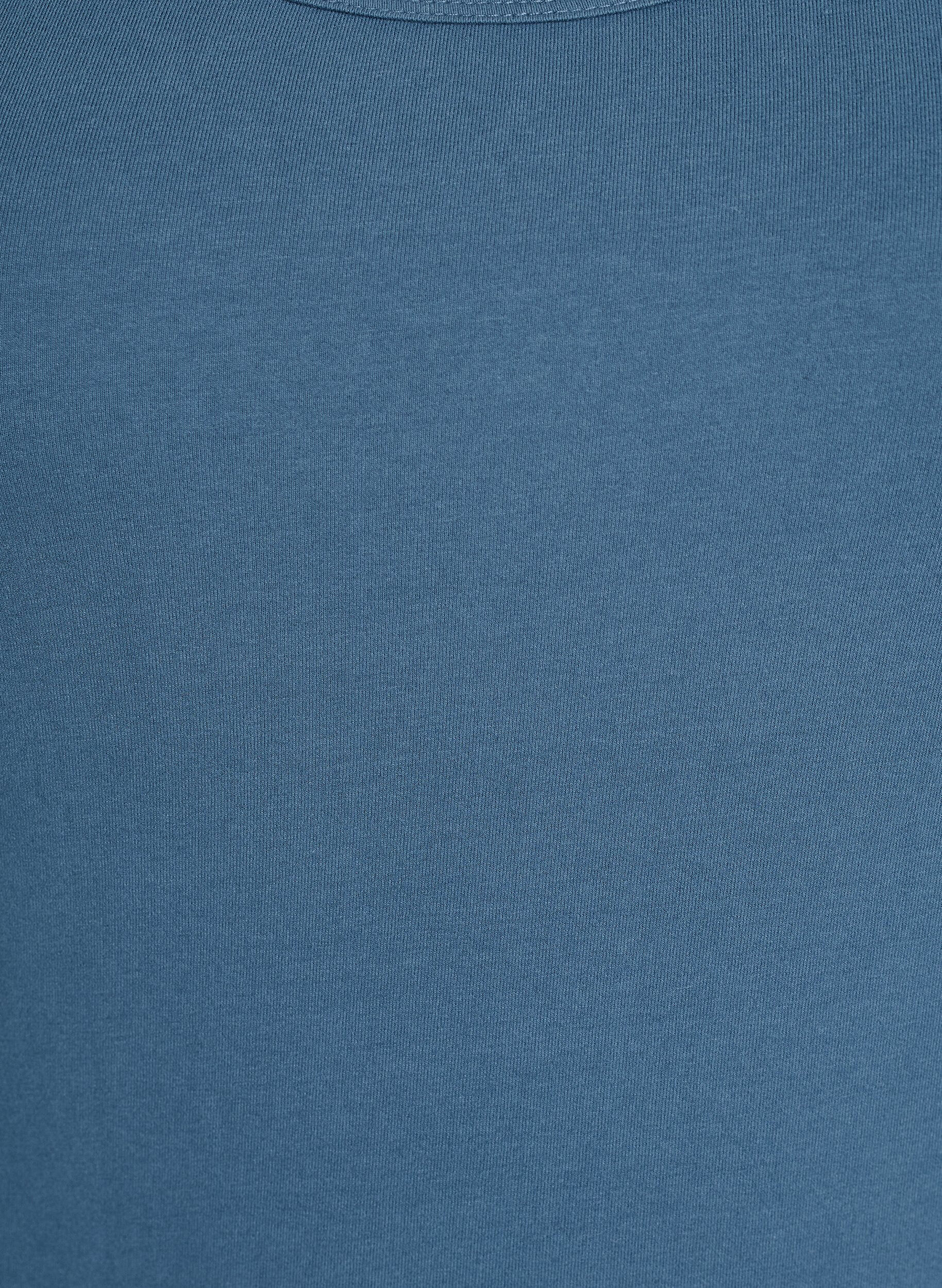 ZizziHaut basic uni en coton, Gris bleut&eacute;, Packshot image number 2