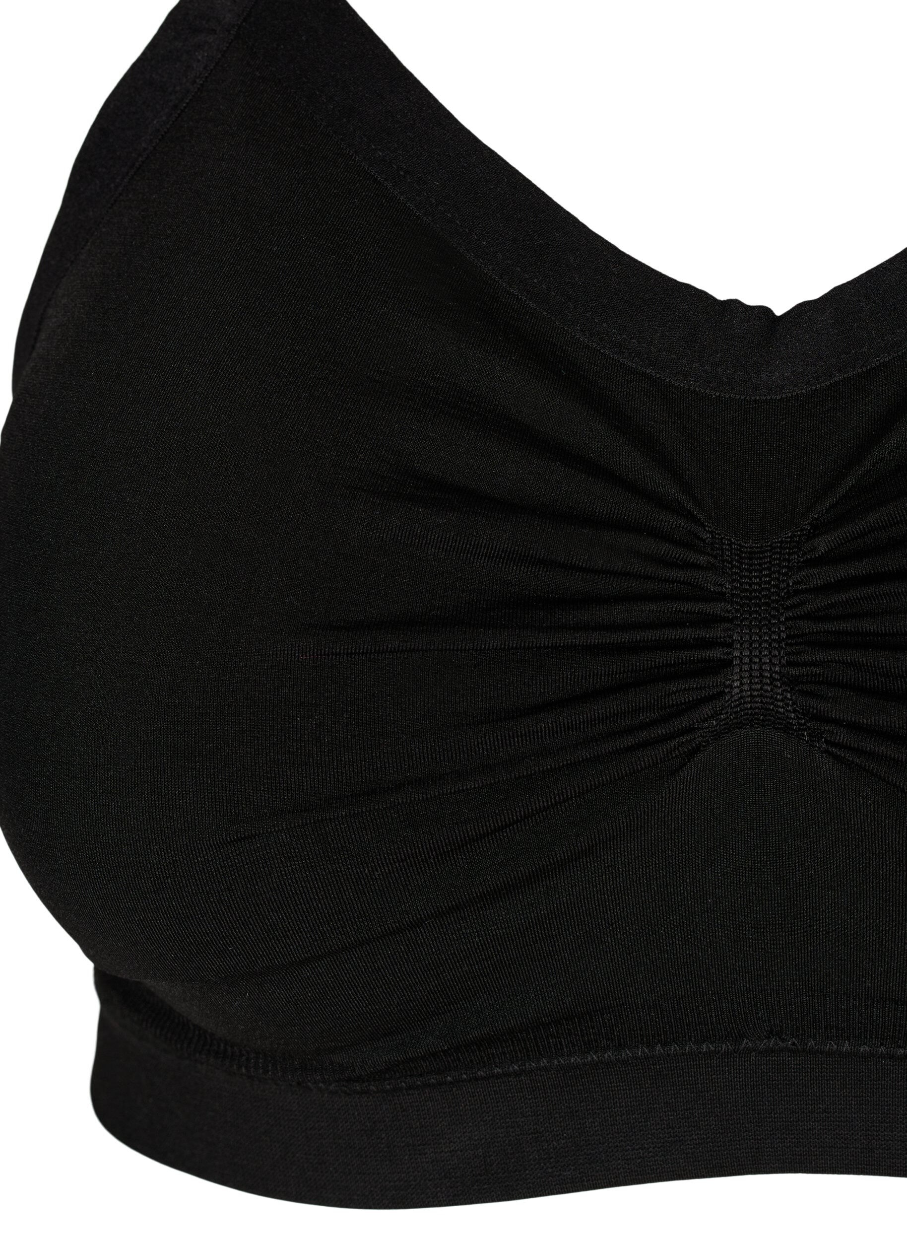 Zizzi Soutien-gorge souple avec dos en dentelle, Black, Packshot image number 2