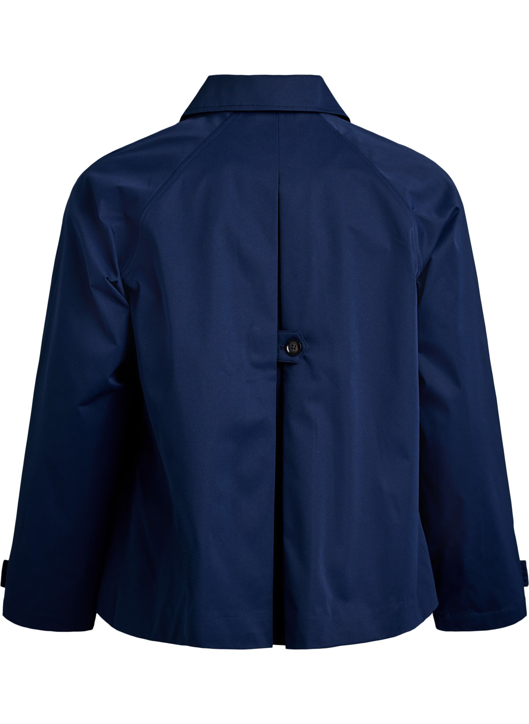 Zizzi Trench court avec col et manches raglan, Bleu, Packshot image number 1