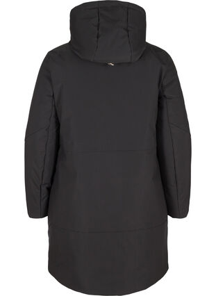 Veste d'hiver avec cordon de serrage à la taille, Black, Packshot image number 1