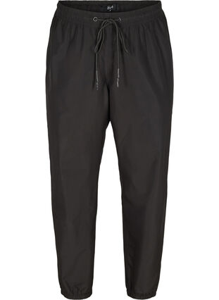 Pantalon de pluie avec élastique et cordons de serrage, Black, Packshot image number 0