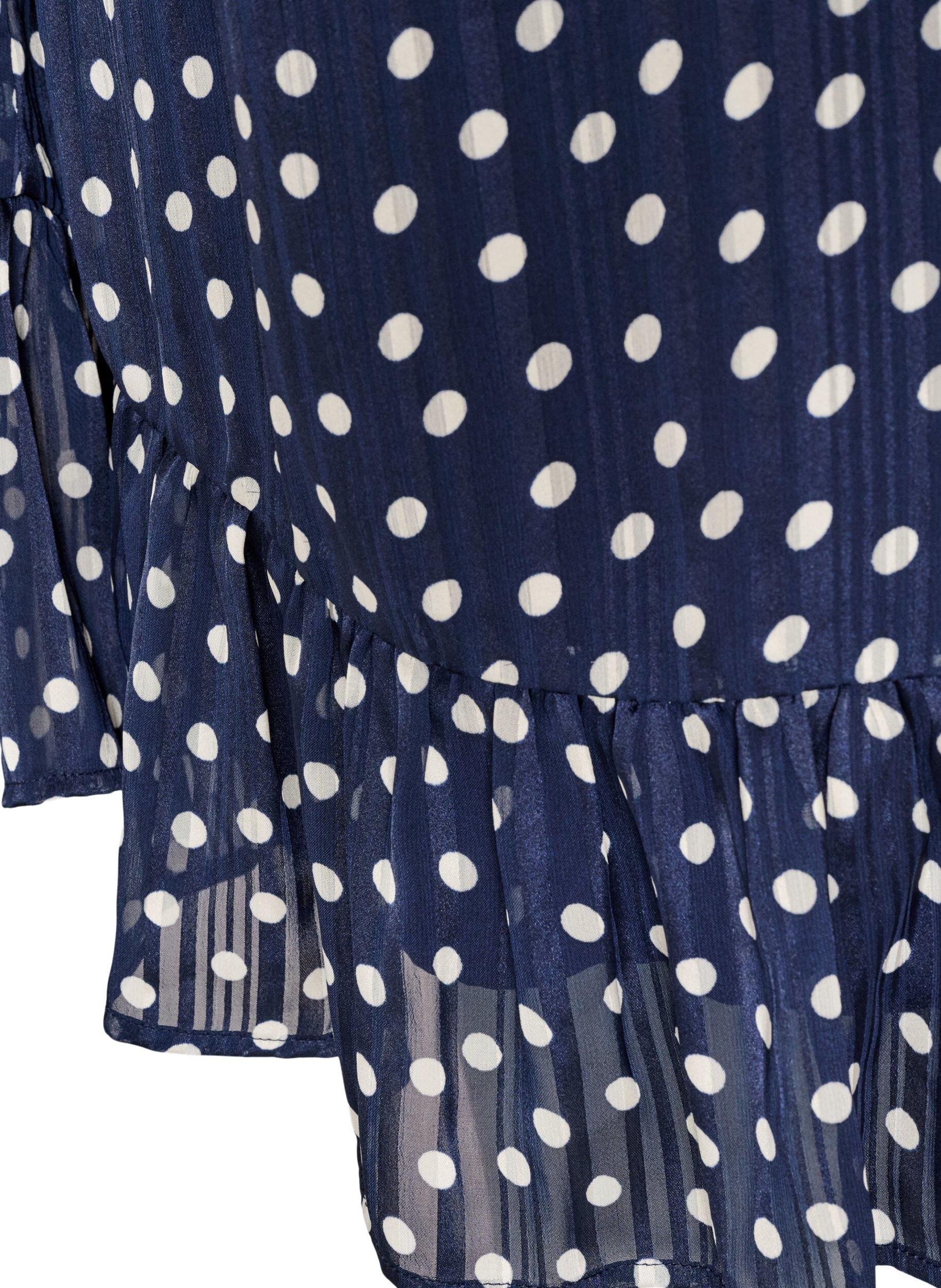 ZizziRobe &agrave; motifs avec volants et manches longues, Bleu, Packshot image number 3